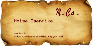 Moise Csendike névjegykártya